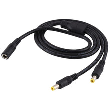 Load image into Gallery viewer, 5.5 x 2.5mm 1 to 2 Female to Male Plug DC Power Splitter Adapter Power Cable, Cable Length: 70cm