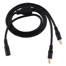 Load image into Gallery viewer, 5.5 x 2.5mm 1 to 2 Female to Male Plug DC Power Splitter Adapter Power Cable, Cable Length: 70cm