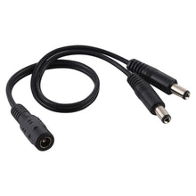 Load image into Gallery viewer, 5.5 x 2.1mm 1 to 2 Female to Male Plug DC Power Splitter Adapter Power Cable, Cable Length: 30cm