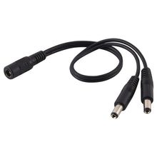 Load image into Gallery viewer, 5.5 x 2.1mm 1 to 2 Female to Male Plug DC Power Splitter Adapter Power Cable, Cable Length: 30cm