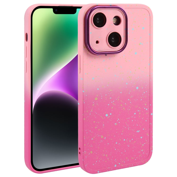 Gradient Starry Silicone Phone Case with Lens Film, For iPhone 14 Plus, For iPhone 15 Pro Max, For iPhone 15 Pro, For iPhone 14, For iPhone 15 Plus, For iPhone 14 Pro, For iPhone 15, For iPhone 14 Pro Max