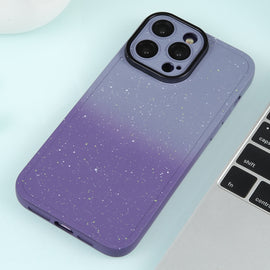 Gradient Starry Silicone Phone Case with Lens Film, For iPhone 14 Plus, For iPhone 15 Pro Max, For iPhone 15 Pro, For iPhone 14, For iPhone 15 Plus, For iPhone 14 Pro, For iPhone 15, For iPhone 14 Pro Max