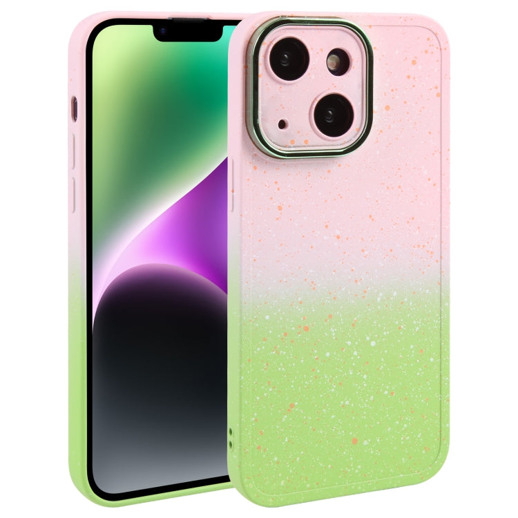 Gradient Starry Silicone Phone Case with Lens Film, For iPhone 14 Plus, For iPhone 15 Pro Max, For iPhone 15 Pro, For iPhone 14, For iPhone 15 Plus, For iPhone 14 Pro, For iPhone 15, For iPhone 14 Pro Max