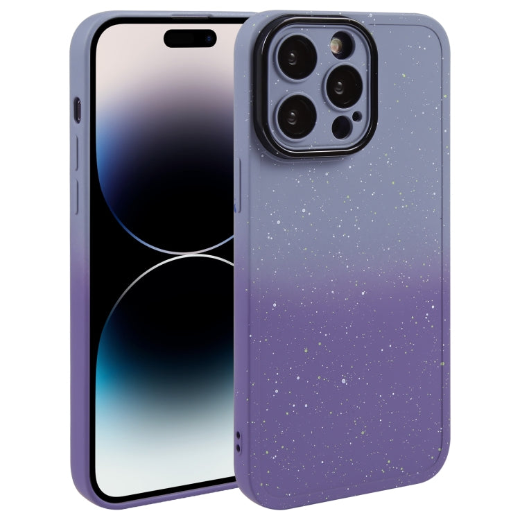 Gradient Starry Silicone Phone Case with Lens Film, For iPhone 14 Plus, For iPhone 15 Pro Max, For iPhone 15 Pro, For iPhone 14, For iPhone 15 Plus, For iPhone 14 Pro, For iPhone 15, For iPhone 14 Pro Max