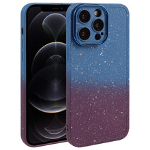 Load image into Gallery viewer, Gradient Starry Silicone Phone Case with Lens Film, For iPhone 13 Pro Max, For iPhone 13 Pro, For iPhone 13, For iPhone 12, For iPhone 12 Pro Max, For iPhone 12 Pro, For iPhone 11 Pro Max, For iPhone 11