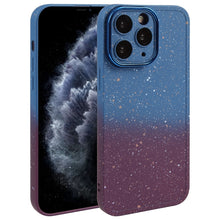 Load image into Gallery viewer, Gradient Starry Silicone Phone Case with Lens Film, For iPhone 13 Pro Max, For iPhone 13 Pro, For iPhone 13, For iPhone 12, For iPhone 12 Pro Max, For iPhone 12 Pro, For iPhone 11 Pro Max, For iPhone 11