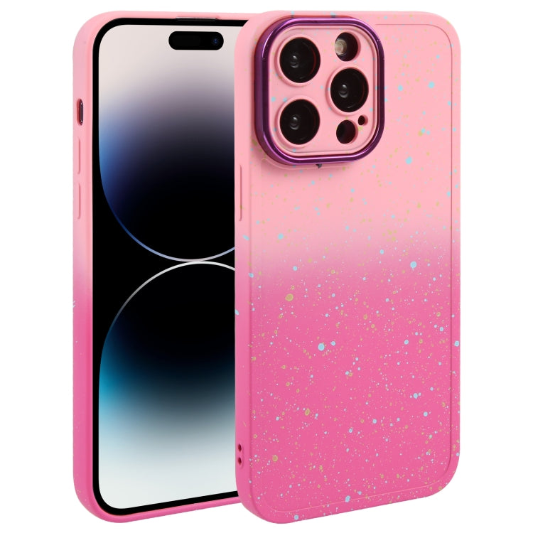 Gradient Starry Silicone Phone Case with Lens Film, For iPhone 14 Plus, For iPhone 15 Pro Max, For iPhone 15 Pro, For iPhone 14, For iPhone 15 Plus, For iPhone 14 Pro, For iPhone 15, For iPhone 14 Pro Max