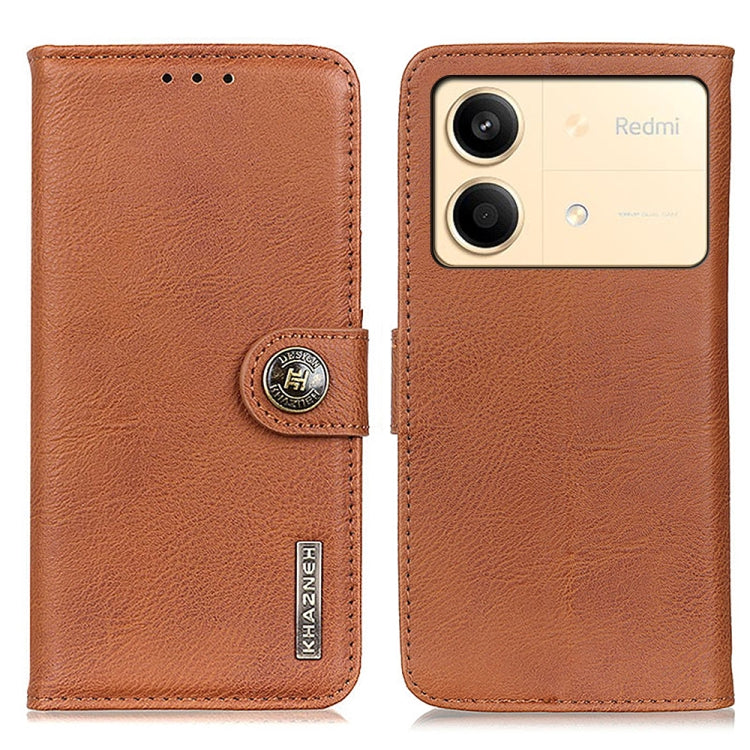 KHAZNEH Cowhide Texture Flip Leather Phone Case, For Xiaomi Poco F6 / Redmi Turbo 3, For Xiaomi Poco F6 Pro, For Xiaomi Redmi K70 5G / K70 Pro 5G, For Xiaomi Redmi Note 13 Pro 4G/Poco M6 Pro 4G, For Xiaomi Redmi 13C, For Xiaomi Redmi Note 13 4G        ...