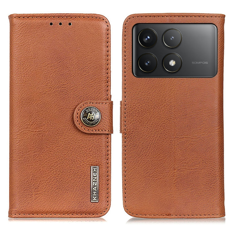 KHAZNEH Cowhide Texture Flip Leather Phone Case, For Xiaomi Poco F6 / Redmi Turbo 3, For Xiaomi Poco F6 Pro, For Xiaomi Redmi K70 5G / K70 Pro 5G, For Xiaomi Redmi Note 13 Pro 4G/Poco M6 Pro 4G, For Xiaomi Redmi 13C, For Xiaomi Redmi Note 13 4G        ...