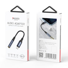 Load image into Gallery viewer, Yesido YAU37 8 Pin to 3.5mm Female Audio Adapter, YAU37