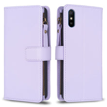 Load image into Gallery viewer, 9 Card Slots Zipper Wallet Leather Flip Phone Case, For Xiaomi Redmi Note 10 Pro, For Xiaomi Redmi Note 10, For Xiaomi Poco X3, For Xiaomi Redmi 9A, For Xiaomi Redmi 9, For Xiaomi Redmi 9C, For Xiaomi Redmi Note 9 Pro Max
