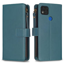 Load image into Gallery viewer, 9 Card Slots Zipper Wallet Leather Flip Phone Case, For Xiaomi Redmi Note 10 Pro, For Xiaomi Redmi Note 10, For Xiaomi Poco X3, For Xiaomi Redmi 9A, For Xiaomi Redmi 9, For Xiaomi Redmi 9C, For Xiaomi Redmi Note 9 Pro Max