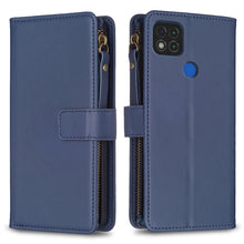 Load image into Gallery viewer, 9 Card Slots Zipper Wallet Leather Flip Phone Case, For Xiaomi Redmi Note 10 Pro, For Xiaomi Redmi Note 10, For Xiaomi Poco X3, For Xiaomi Redmi 9A, For Xiaomi Redmi 9, For Xiaomi Redmi 9C, For Xiaomi Redmi Note 9 Pro Max