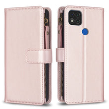 Load image into Gallery viewer, 9 Card Slots Zipper Wallet Leather Flip Phone Case, For Xiaomi Redmi Note 10 Pro, For Xiaomi Redmi Note 10, For Xiaomi Poco X3, For Xiaomi Redmi 9A, For Xiaomi Redmi 9, For Xiaomi Redmi 9C, For Xiaomi Redmi Note 9 Pro Max
