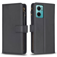 Load image into Gallery viewer, 9 Card Slots Zipper Wallet Leather Flip Phone Case, For Xiaomi Redmi 12C, For Xiaomi 13 Lite, For Xiaomi Redmi K60 / K60 Pro, For Xiaomi 13 Pro, For Xiaomi 13, For Xiaomi 12T / 12T Pro, For Xiaomi 12 Lite, For Xiaomi Redmi 10 5G