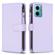 Load image into Gallery viewer, 9 Card Slots Zipper Wallet Leather Flip Phone Case, For Xiaomi Redmi 12C, For Xiaomi 13 Lite, For Xiaomi Redmi K60 / K60 Pro, For Xiaomi 13 Pro, For Xiaomi 13, For Xiaomi 12T / 12T Pro, For Xiaomi 12 Lite, For Xiaomi Redmi 10 5G