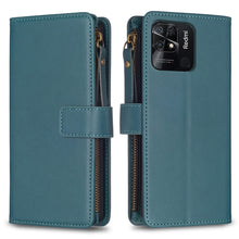 Load image into Gallery viewer, 9 Card Slots Zipper Wallet Leather Flip Phone Case, For Xiaomi Redmi 10C, For Xiaomi 12 Pro, For Xiaomi 12, For Xiaomi Redmi Note 11 Pro, For Xiaomi Mi 11T / 11T Pro, For Xiaomi Redmi 10, For Xiaomi Mi 11 Lite, For Xiaomi Redmi Note 10 5G