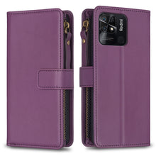 Load image into Gallery viewer, 9 Card Slots Zipper Wallet Leather Flip Phone Case, For Xiaomi Redmi 10C, For Xiaomi 12 Pro, For Xiaomi 12, For Xiaomi Redmi Note 11 Pro, For Xiaomi Mi 11T / 11T Pro, For Xiaomi Redmi 10, For Xiaomi Mi 11 Lite, For Xiaomi Redmi Note 10 5G