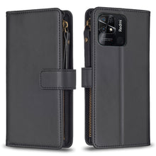 Load image into Gallery viewer, 9 Card Slots Zipper Wallet Leather Flip Phone Case, For Xiaomi Redmi 10C, For Xiaomi 12 Pro, For Xiaomi 12, For Xiaomi Redmi Note 11 Pro, For Xiaomi Mi 11T / 11T Pro, For Xiaomi Redmi 10, For Xiaomi Mi 11 Lite, For Xiaomi Redmi Note 10 5G