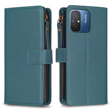 Load image into Gallery viewer, 9 Card Slots Zipper Wallet Leather Flip Phone Case, For Xiaomi Redmi 12C, For Xiaomi 13 Lite, For Xiaomi Redmi K60 / K60 Pro, For Xiaomi 13 Pro, For Xiaomi 13, For Xiaomi 12T / 12T Pro, For Xiaomi 12 Lite, For Xiaomi Redmi 10 5G