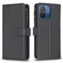 Load image into Gallery viewer, 9 Card Slots Zipper Wallet Leather Flip Phone Case, For Xiaomi Redmi 12C, For Xiaomi 13 Lite, For Xiaomi Redmi K60 / K60 Pro, For Xiaomi 13 Pro, For Xiaomi 13, For Xiaomi 12T / 12T Pro, For Xiaomi 12 Lite, For Xiaomi Redmi 10 5G