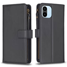 Load image into Gallery viewer, 9 Card Slots Zipper Wallet Leather Flip Phone Case, For Xiaomi Poco F5 5G, For Xiaomi Redmi Note 12S 4G, For Xiaomi Redmi Note 12 4G, For Xiaomi Civi 3 5G, For Xiaomi Redmi A1 / A2, For Xiaomi Redmi Note 12 Pro+ 5G Global, For Xiaomi Redmi Note 12 Pro ...