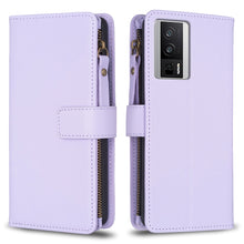 Load image into Gallery viewer, 9 Card Slots Zipper Wallet Leather Flip Phone Case, For Xiaomi Redmi 12C, For Xiaomi 13 Lite, For Xiaomi Redmi K60 / K60 Pro, For Xiaomi 13 Pro, For Xiaomi 13, For Xiaomi 12T / 12T Pro, For Xiaomi 12 Lite, For Xiaomi Redmi 10 5G