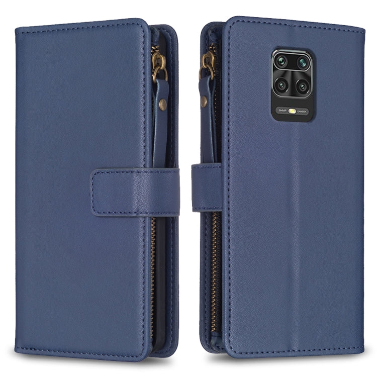 9 Card Slots Zipper Wallet Leather Flip Phone Case, For Xiaomi Redmi Note 10 Pro, For Xiaomi Redmi Note 10, For Xiaomi Poco X3, For Xiaomi Redmi 9A, For Xiaomi Redmi 9, For Xiaomi Redmi 9C, For Xiaomi Redmi Note 9 Pro Max
