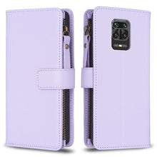 Load image into Gallery viewer, 9 Card Slots Zipper Wallet Leather Flip Phone Case, For Xiaomi Redmi Note 10 Pro, For Xiaomi Redmi Note 10, For Xiaomi Poco X3, For Xiaomi Redmi 9A, For Xiaomi Redmi 9, For Xiaomi Redmi 9C, For Xiaomi Redmi Note 9 Pro Max