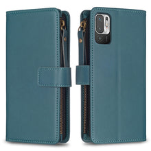 Load image into Gallery viewer, 9 Card Slots Zipper Wallet Leather Flip Phone Case, For Xiaomi Redmi 10C, For Xiaomi 12 Pro, For Xiaomi 12, For Xiaomi Redmi Note 11 Pro, For Xiaomi Mi 11T / 11T Pro, For Xiaomi Redmi 10, For Xiaomi Mi 11 Lite, For Xiaomi Redmi Note 10 5G