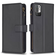 Load image into Gallery viewer, 9 Card Slots Zipper Wallet Leather Flip Phone Case, For Xiaomi Redmi 10C, For Xiaomi 12 Pro, For Xiaomi 12, For Xiaomi Redmi Note 11 Pro, For Xiaomi Mi 11T / 11T Pro, For Xiaomi Redmi 10, For Xiaomi Mi 11 Lite, For Xiaomi Redmi Note 10 5G