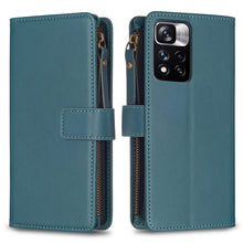 Load image into Gallery viewer, 9 Card Slots Zipper Wallet Leather Flip Phone Case, For Xiaomi Redmi 10C, For Xiaomi 12 Pro, For Xiaomi 12, For Xiaomi Redmi Note 11 Pro, For Xiaomi Mi 11T / 11T Pro, For Xiaomi Redmi 10, For Xiaomi Mi 11 Lite, For Xiaomi Redmi Note 10 5G