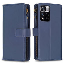 Load image into Gallery viewer, 9 Card Slots Zipper Wallet Leather Flip Phone Case, For Xiaomi Redmi 10C, For Xiaomi 12 Pro, For Xiaomi 12, For Xiaomi Redmi Note 11 Pro, For Xiaomi Mi 11T / 11T Pro, For Xiaomi Redmi 10, For Xiaomi Mi 11 Lite, For Xiaomi Redmi Note 10 5G