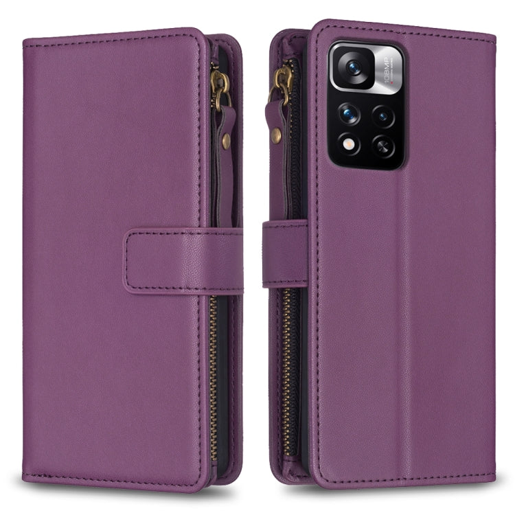 9 Card Slots Zipper Wallet Leather Flip Phone Case, For Xiaomi Redmi 10C, For Xiaomi 12 Pro, For Xiaomi 12, For Xiaomi Redmi Note 11 Pro, For Xiaomi Mi 11T / 11T Pro, For Xiaomi Redmi 10, For Xiaomi Mi 11 Lite, For Xiaomi Redmi Note 10 5G