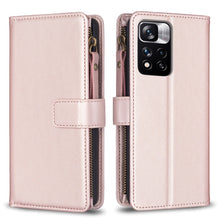 Load image into Gallery viewer, 9 Card Slots Zipper Wallet Leather Flip Phone Case, For Xiaomi Redmi 10C, For Xiaomi 12 Pro, For Xiaomi 12, For Xiaomi Redmi Note 11 Pro, For Xiaomi Mi 11T / 11T Pro, For Xiaomi Redmi 10, For Xiaomi Mi 11 Lite, For Xiaomi Redmi Note 10 5G