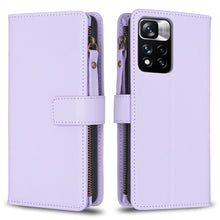 Load image into Gallery viewer, 9 Card Slots Zipper Wallet Leather Flip Phone Case, For Xiaomi Redmi 10C, For Xiaomi 12 Pro, For Xiaomi 12, For Xiaomi Redmi Note 11 Pro, For Xiaomi Mi 11T / 11T Pro, For Xiaomi Redmi 10, For Xiaomi Mi 11 Lite, For Xiaomi Redmi Note 10 5G