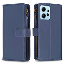 Load image into Gallery viewer, 9 Card Slots Zipper Wallet Leather Flip Phone Case, For Xiaomi Poco F5 5G, For Xiaomi Redmi Note 12S 4G, For Xiaomi Redmi Note 12 4G, For Xiaomi Civi 3 5G, For Xiaomi Redmi A1 / A2, For Xiaomi Redmi Note 12 Pro+ 5G Global, For Xiaomi Redmi Note 12 Pro ...