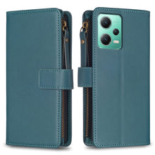Load image into Gallery viewer, 9 Card Slots Zipper Wallet Leather Flip Phone Case, For Xiaomi Poco F5 5G, For Xiaomi Redmi Note 12S 4G, For Xiaomi Redmi Note 12 4G, For Xiaomi Civi 3 5G, For Xiaomi Redmi A1 / A2, For Xiaomi Redmi Note 12 Pro+ 5G Global, For Xiaomi Redmi Note 12 Pro ...