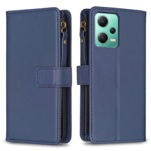 Load image into Gallery viewer, 9 Card Slots Zipper Wallet Leather Flip Phone Case, For Xiaomi Poco F5 5G, For Xiaomi Redmi Note 12S 4G, For Xiaomi Redmi Note 12 4G, For Xiaomi Civi 3 5G, For Xiaomi Redmi A1 / A2, For Xiaomi Redmi Note 12 Pro+ 5G Global, For Xiaomi Redmi Note 12 Pro ...
