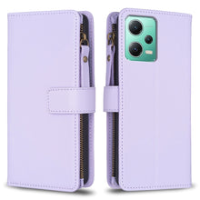 Load image into Gallery viewer, 9 Card Slots Zipper Wallet Leather Flip Phone Case, For Xiaomi Poco F5 5G, For Xiaomi Redmi Note 12S 4G, For Xiaomi Redmi Note 12 4G, For Xiaomi Civi 3 5G, For Xiaomi Redmi A1 / A2, For Xiaomi Redmi Note 12 Pro+ 5G Global, For Xiaomi Redmi Note 12 Pro ...