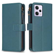 Load image into Gallery viewer, 9 Card Slots Zipper Wallet Leather Flip Phone Case, For Xiaomi Poco F5 5G, For Xiaomi Redmi Note 12S 4G, For Xiaomi Redmi Note 12 4G, For Xiaomi Civi 3 5G, For Xiaomi Redmi A1 / A2, For Xiaomi Redmi Note 12 Pro+ 5G Global, For Xiaomi Redmi Note 12 Pro ...