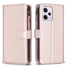 Load image into Gallery viewer, 9 Card Slots Zipper Wallet Leather Flip Phone Case, For Xiaomi Poco F5 5G, For Xiaomi Redmi Note 12S 4G, For Xiaomi Redmi Note 12 4G, For Xiaomi Civi 3 5G, For Xiaomi Redmi A1 / A2, For Xiaomi Redmi Note 12 Pro+ 5G Global, For Xiaomi Redmi Note 12 Pro ...