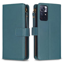 Load image into Gallery viewer, 9 Card Slots Zipper Wallet Leather Flip Phone Case, For Xiaomi Poco F5 5G, For Xiaomi Redmi Note 12S 4G, For Xiaomi Redmi Note 12 4G, For Xiaomi Civi 3 5G, For Xiaomi Redmi A1 / A2, For Xiaomi Redmi Note 12 Pro+ 5G Global, For Xiaomi Redmi Note 12 Pro ...