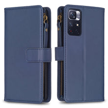 Load image into Gallery viewer, 9 Card Slots Zipper Wallet Leather Flip Phone Case, For Xiaomi Poco F5 5G, For Xiaomi Redmi Note 12S 4G, For Xiaomi Redmi Note 12 4G, For Xiaomi Civi 3 5G, For Xiaomi Redmi A1 / A2, For Xiaomi Redmi Note 12 Pro+ 5G Global, For Xiaomi Redmi Note 12 Pro ...
