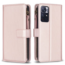Load image into Gallery viewer, 9 Card Slots Zipper Wallet Leather Flip Phone Case, For Xiaomi Poco F5 5G, For Xiaomi Redmi Note 12S 4G, For Xiaomi Redmi Note 12 4G, For Xiaomi Civi 3 5G, For Xiaomi Redmi A1 / A2, For Xiaomi Redmi Note 12 Pro+ 5G Global, For Xiaomi Redmi Note 12 Pro ...