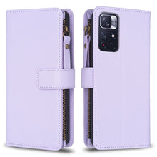 Load image into Gallery viewer, 9 Card Slots Zipper Wallet Leather Flip Phone Case, For Xiaomi Poco F5 5G, For Xiaomi Redmi Note 12S 4G, For Xiaomi Redmi Note 12 4G, For Xiaomi Civi 3 5G, For Xiaomi Redmi A1 / A2, For Xiaomi Redmi Note 12 Pro+ 5G Global, For Xiaomi Redmi Note 12 Pro ...