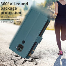 Load image into Gallery viewer, 9 Card Slots Zipper Wallet Leather Flip Phone Case, For Xiaomi Redmi Note 9, For Xiaomi Redmi Note 9 Pro Max