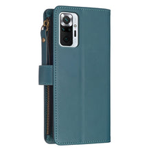 Load image into Gallery viewer, 9 Card Slots Zipper Wallet Leather Flip Phone Case, For Xiaomi Redmi Note 10 Pro, For Xiaomi Redmi Note 10, For Xiaomi Poco X3, For Xiaomi Redmi 9A, For Xiaomi Redmi 9, For Xiaomi Redmi 9C, For Xiaomi Redmi Note 9 Pro Max
