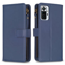 Load image into Gallery viewer, 9 Card Slots Zipper Wallet Leather Flip Phone Case, For Xiaomi Redmi Note 10 Pro, For Xiaomi Redmi Note 10, For Xiaomi Poco X3, For Xiaomi Redmi 9A, For Xiaomi Redmi 9, For Xiaomi Redmi 9C, For Xiaomi Redmi Note 9 Pro Max