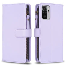 Load image into Gallery viewer, 9 Card Slots Zipper Wallet Leather Flip Phone Case, For Xiaomi Redmi Note 10 Pro, For Xiaomi Redmi Note 10, For Xiaomi Poco X3, For Xiaomi Redmi 9A, For Xiaomi Redmi 9, For Xiaomi Redmi 9C, For Xiaomi Redmi Note 9 Pro Max